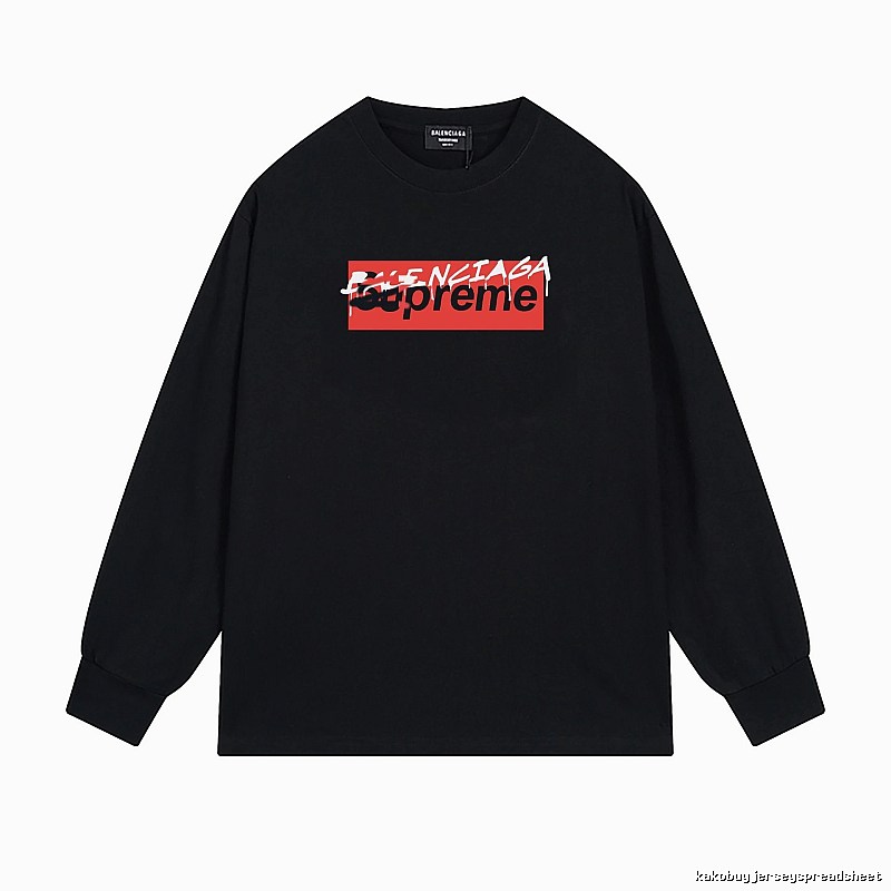 Balenciaga Co-branded Trendy Cool Black Sweatshirt