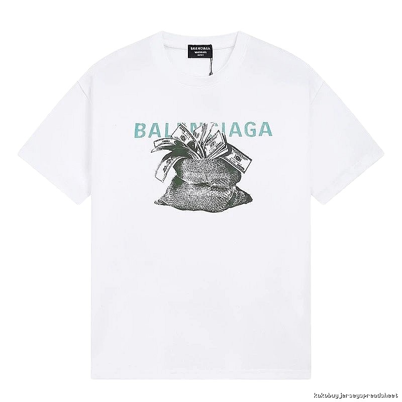 Balenciaga Dollar Bill Print Street Style White T-Shirt