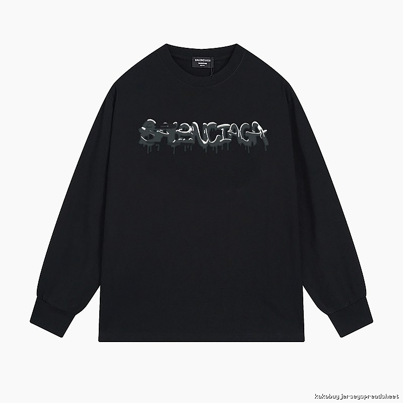 Balenciaga graffiti-style black long-sleeve