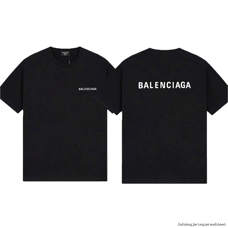 Balenciaga Letter Print Minimalist Style Black T-shirt