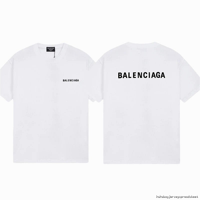 Balenciaga Letter Print Street Style White T-Shirt