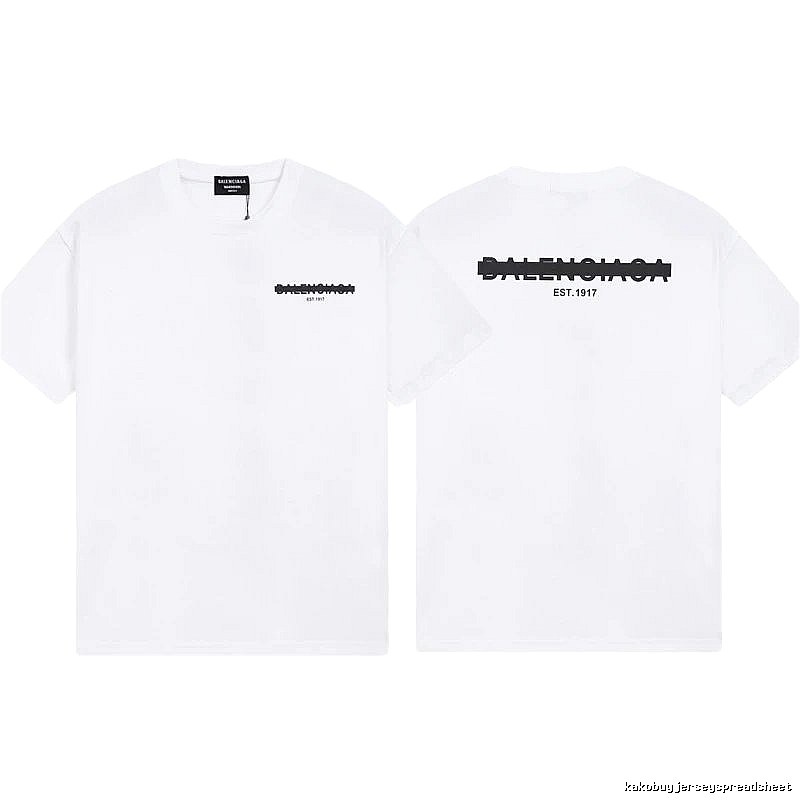 Balenciaga Letter Print Streetwear Style White T-Shirt