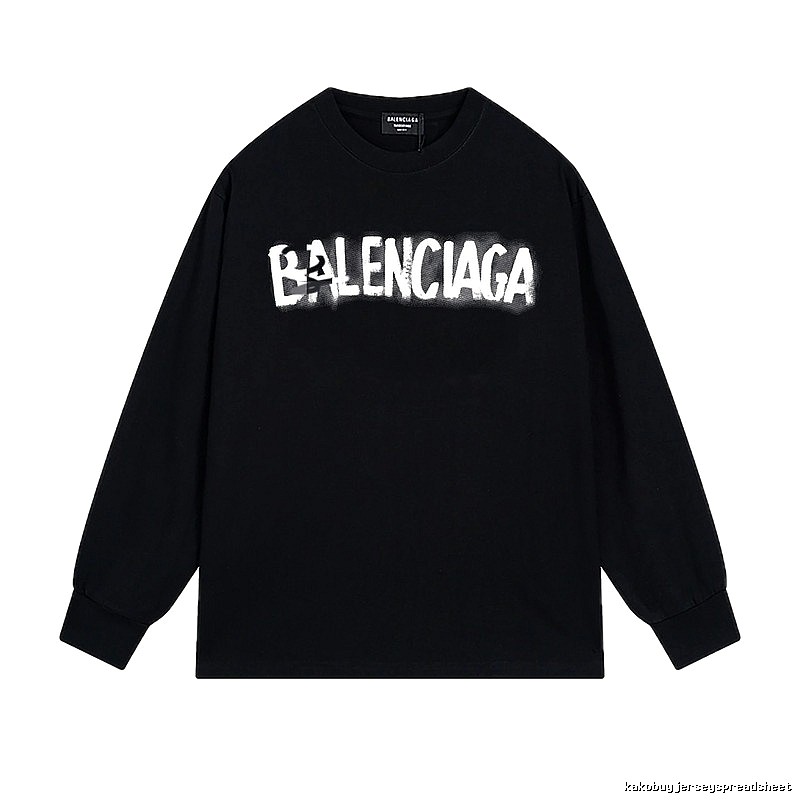 Balenciaga letter style black T-shirt