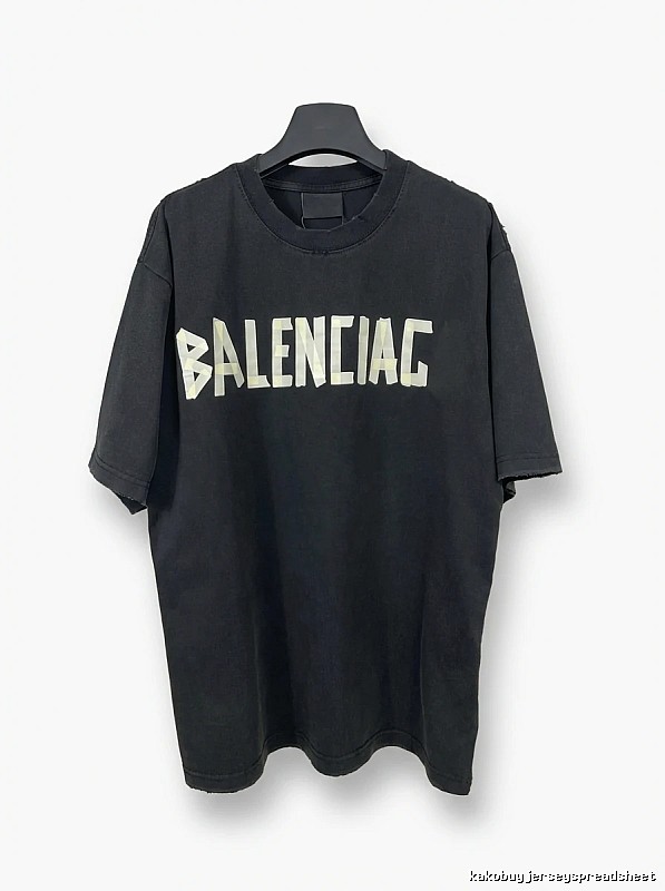 Balenciaga letter-style black T-shirt