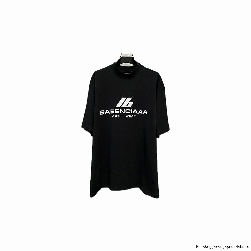 Balenciaga letter-style black T-shirt