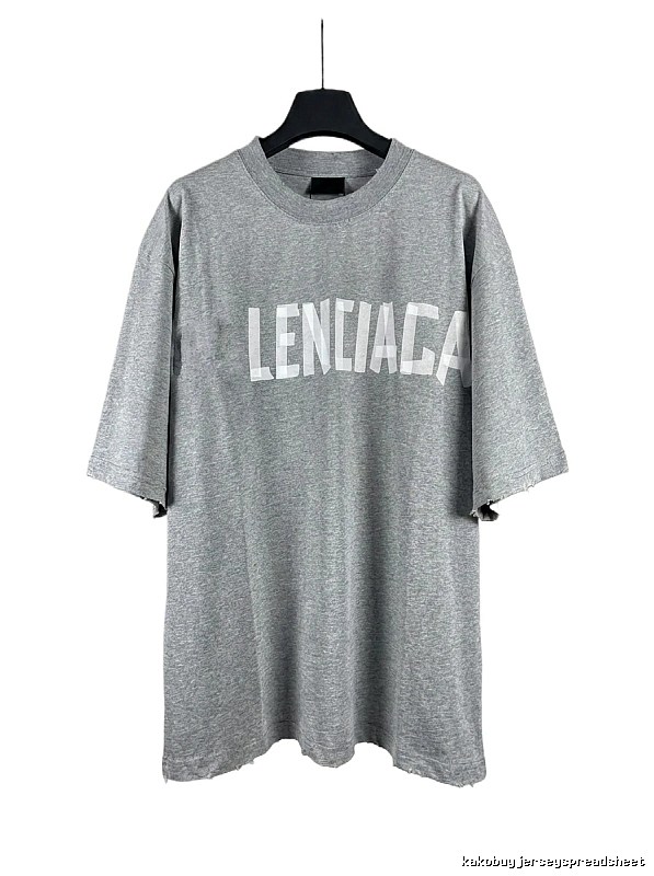Balenciaga letter-style gray T-shirt