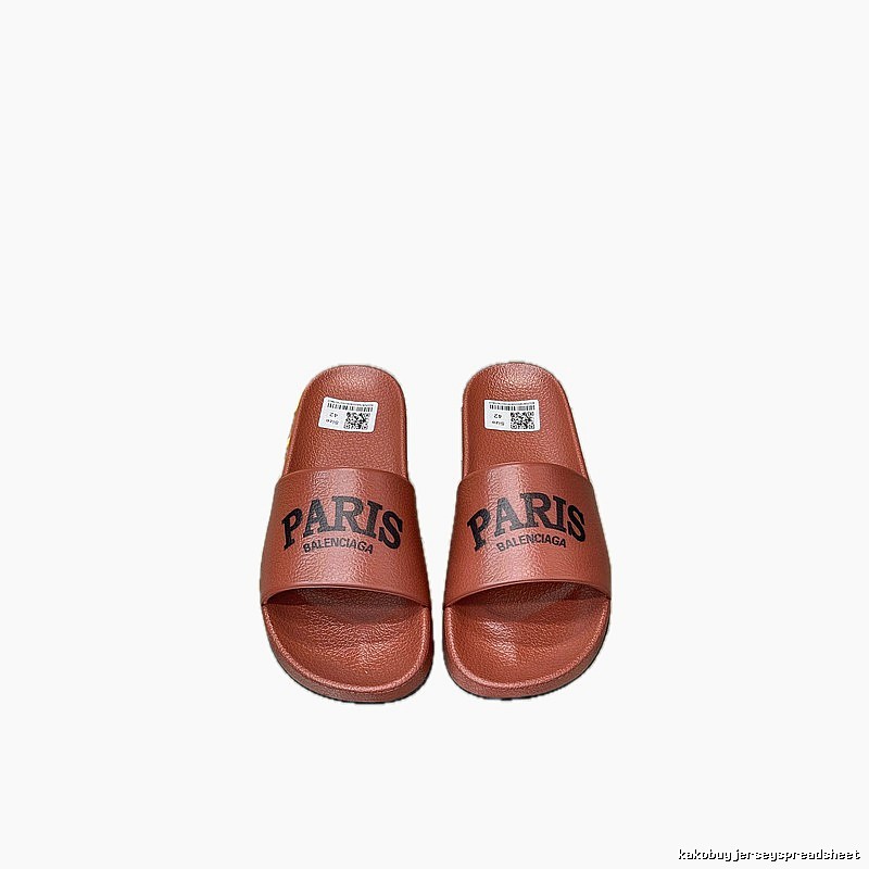 Balenciaga PARIS Streetwear Brand Brick Red Slippers