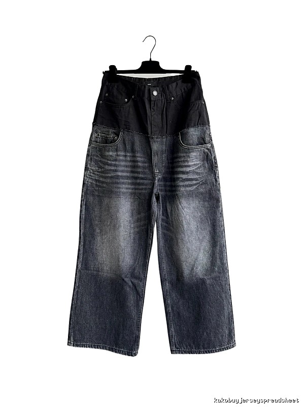 Balenciaga patchwork denim wide-leg pants