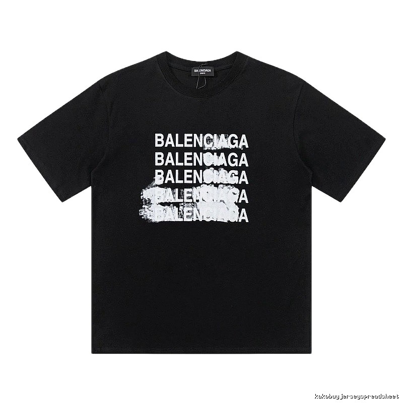 Balenciaga Repeated Print Trendy Black T-shirt