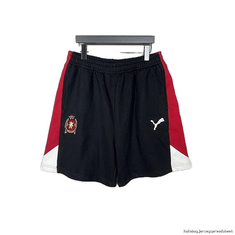 Balenciaga Retro Black and Red Shorts