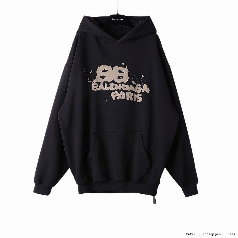 Balenciaga retro-style black hoodie