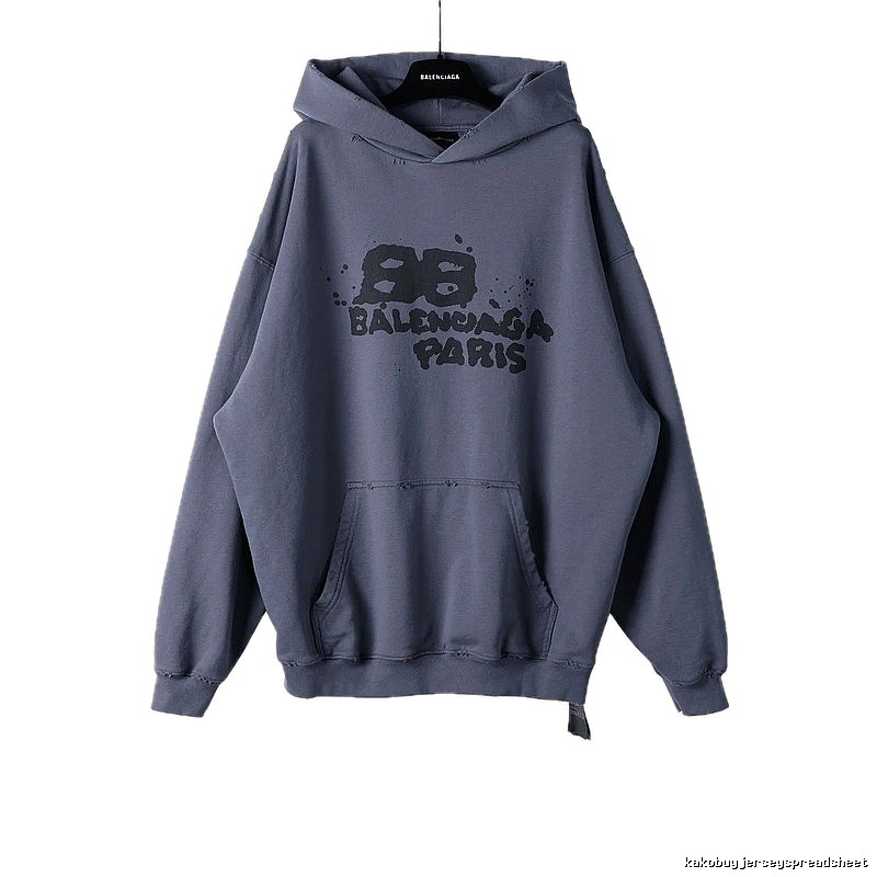 Balenciaga retro-style grey hoodie