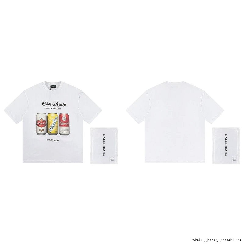 Balenciaga Trendy White T-Shirt with Soda Can Print