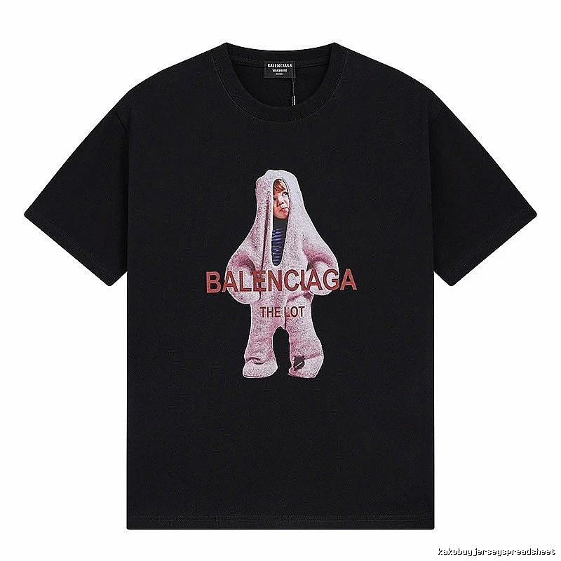 Balenciaga's childlike black T-shirt.