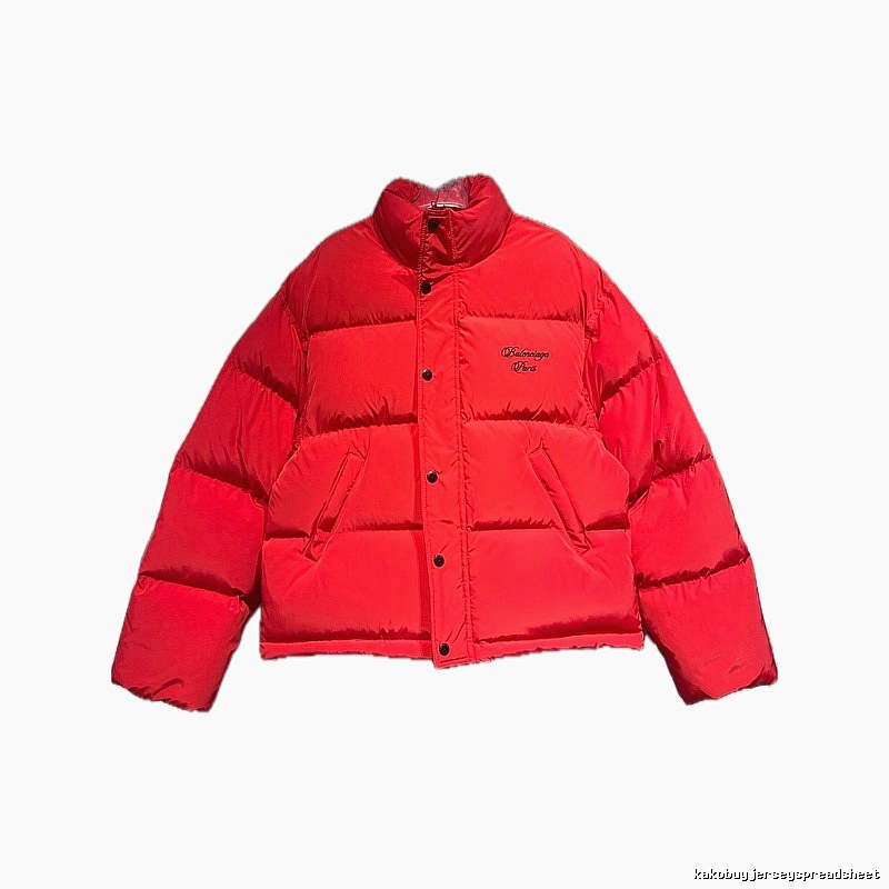 Balenciaga's red trendy and cool down jacket