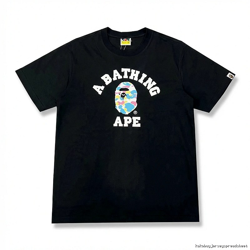 Bape Ape Camouflage Style Black T-shirt