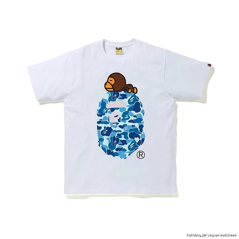 Bape Ape Camouflage Style White T-shirt