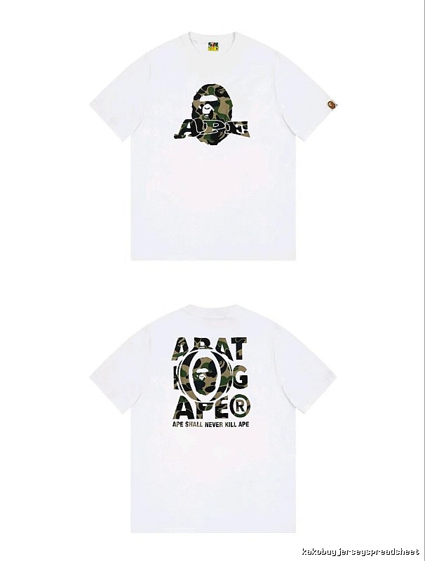 Bape Ape Head Camouflage Style White T-shirt