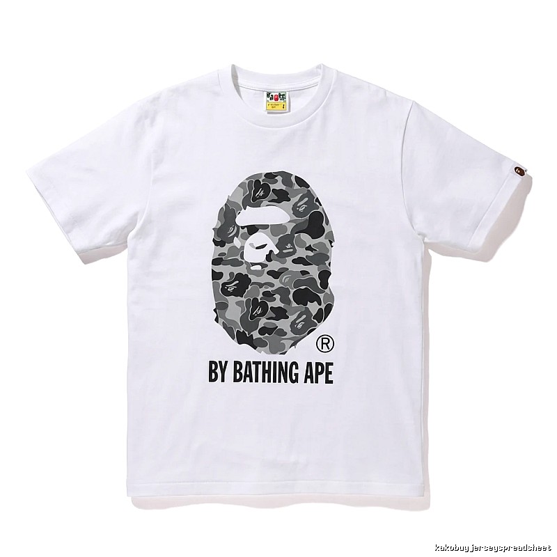 Bape Ape Head Camouflage Style White T-shirt