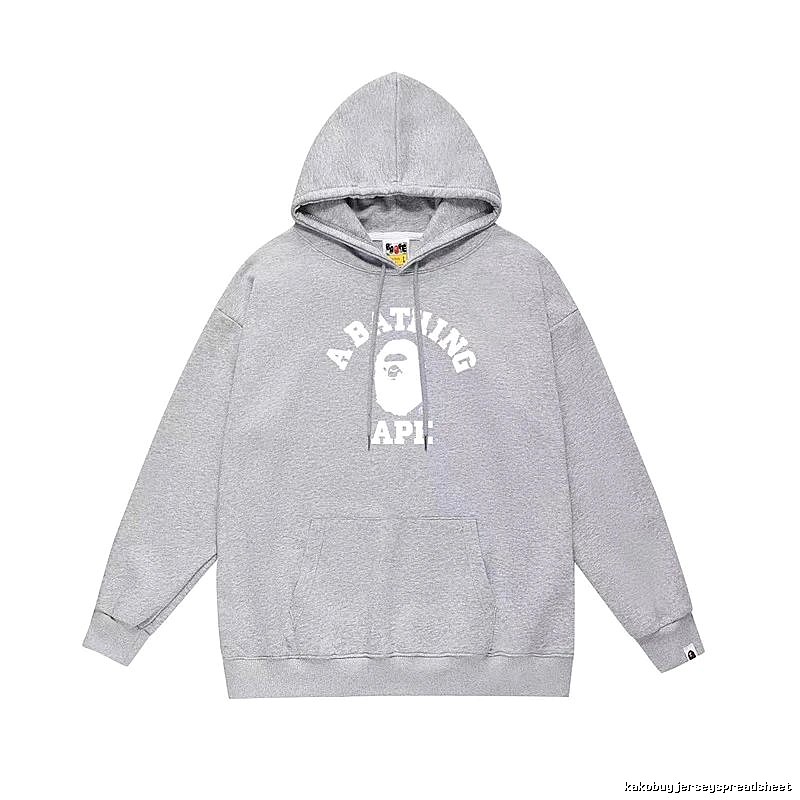 Bape Ape Head Grey Hoodie