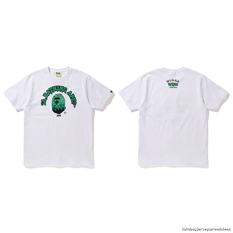 Bape Ape Head Minimalist Style White T-shirt