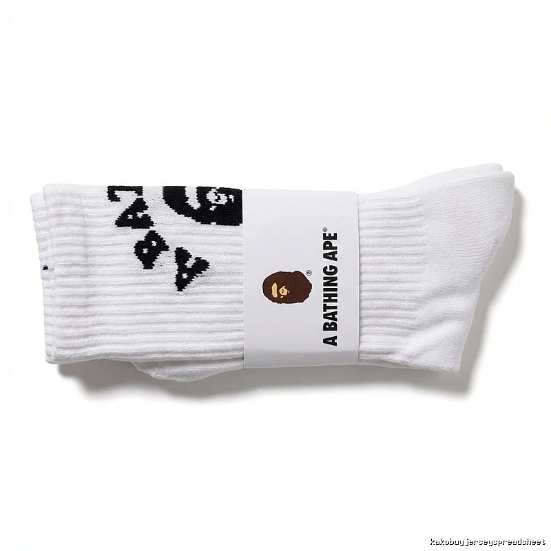 Bape Ape Head White Trendy Socks