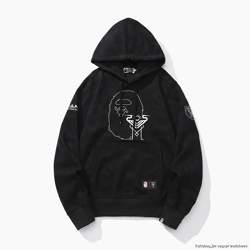 Bape Ape Man series trendy black hoodie