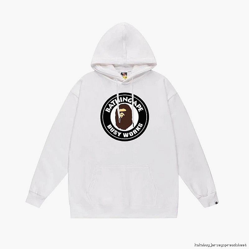 Bape Black Label Casual Style White Hoodie