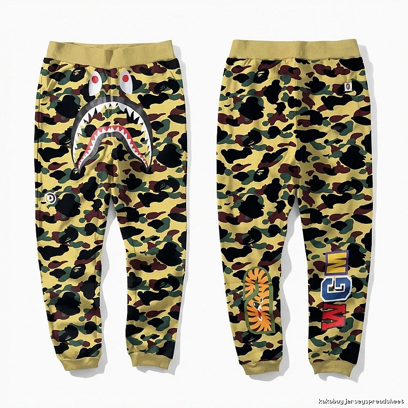 Bape camouflage shark pattern sweatpants