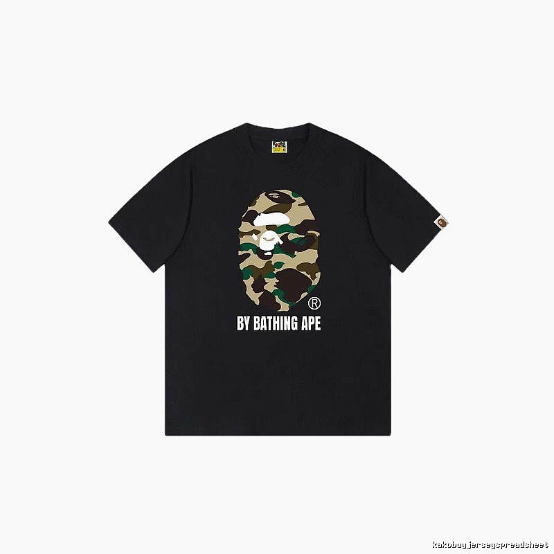 Bape camouflage style black T-shirt