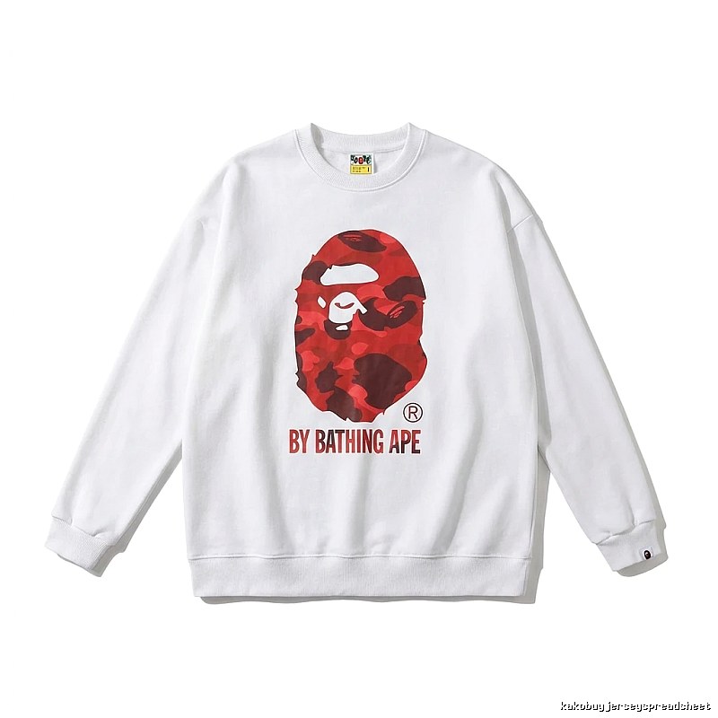 Bape camouflage-style white sweatshirt