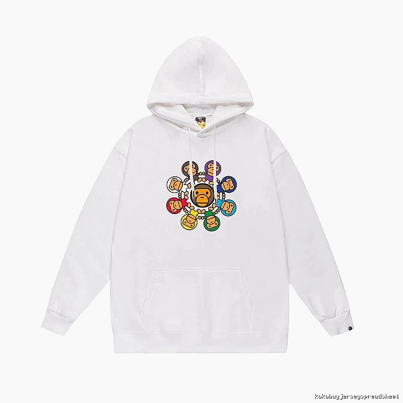 Bape cartoon trendy brand white sweatshirt