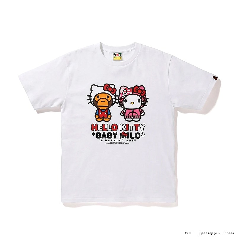 Bape Co-branded Cartoon Style White T-shirt