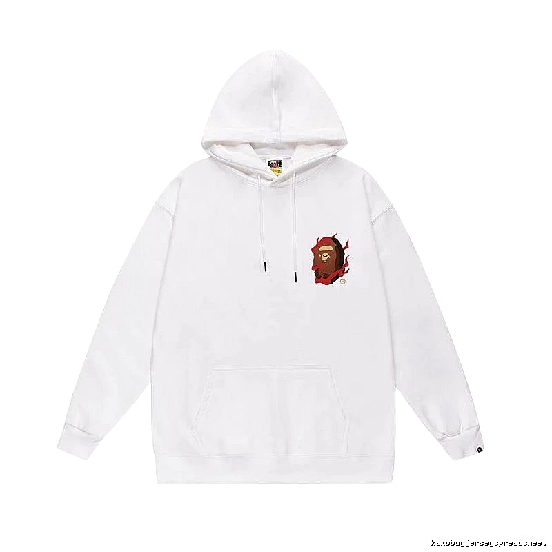 Bape Flame Ape Head White Sweatshirt