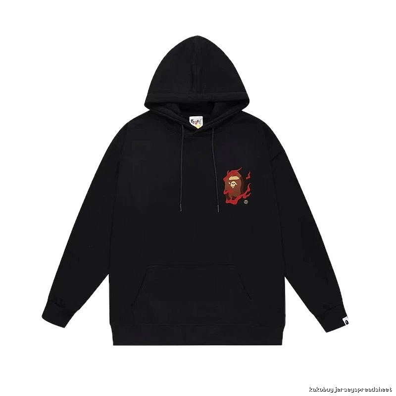 Bape Flame Wind Black Hoodie