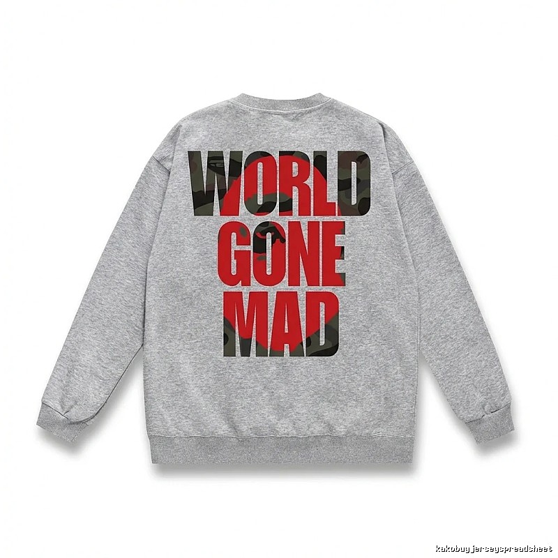 Bape grey letter sweatshirt