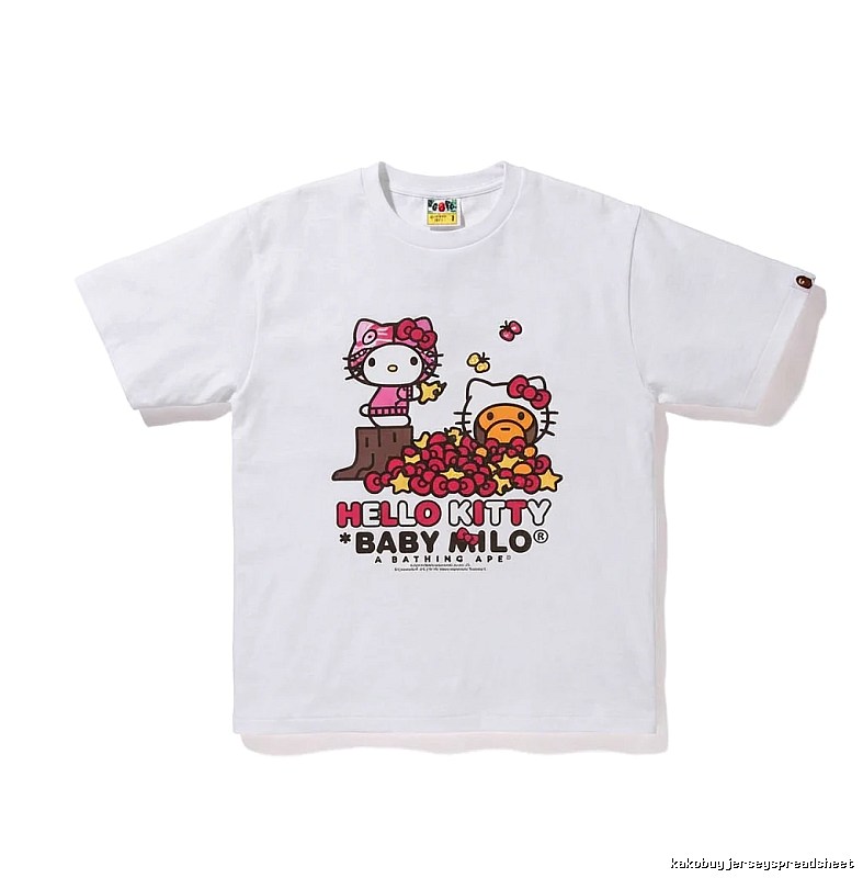 Bape Hello Kitty Co-branded White T-shirt