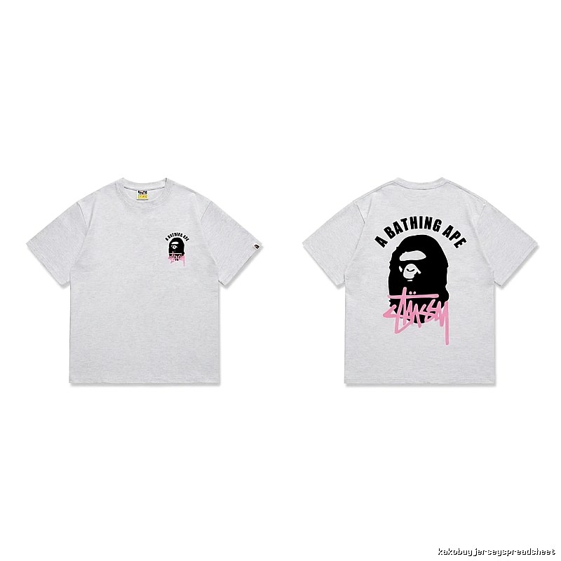 Bape Pink Trendy and Cool Short-sleeve Shirt