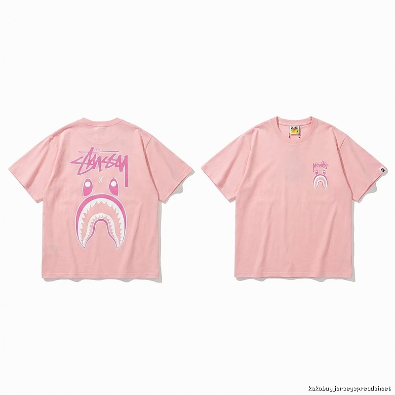 Bape Shark Co-branded Pink T-shirt