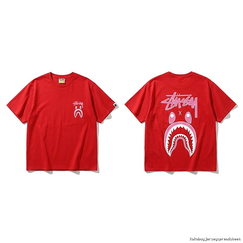 Bape Shark Co-branded Red T-shirt