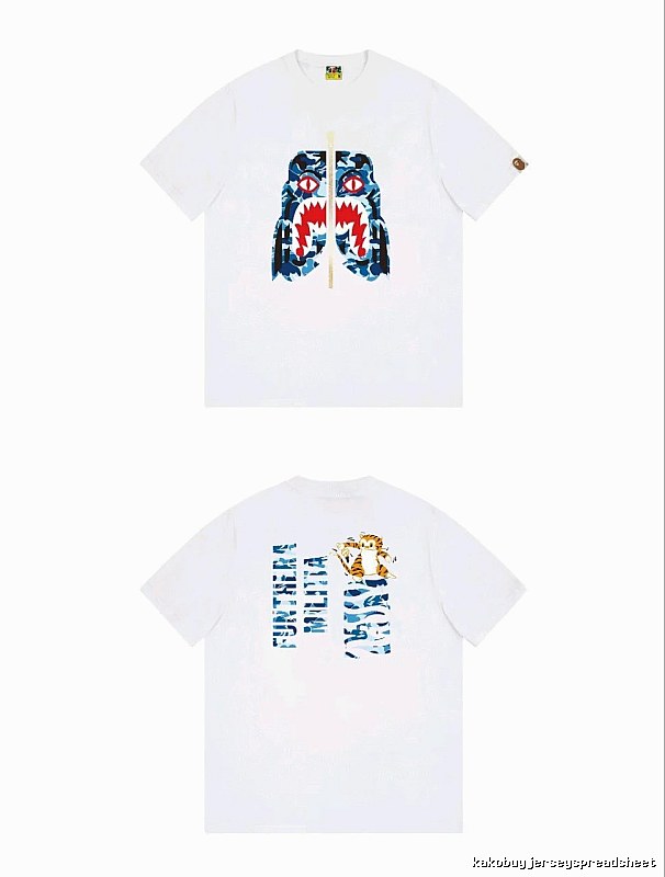 Bape Shark Print White T-shirt