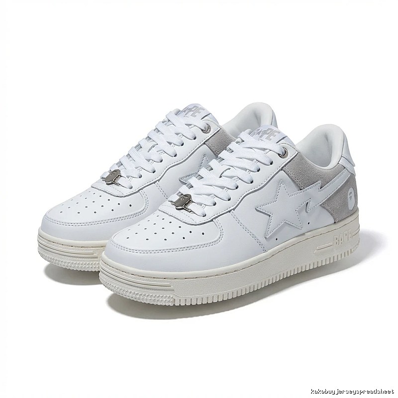 Bape Star Simple Style White Shoes