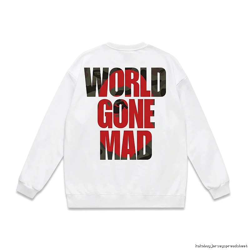Bape World Gone Mad White Sweatshirt