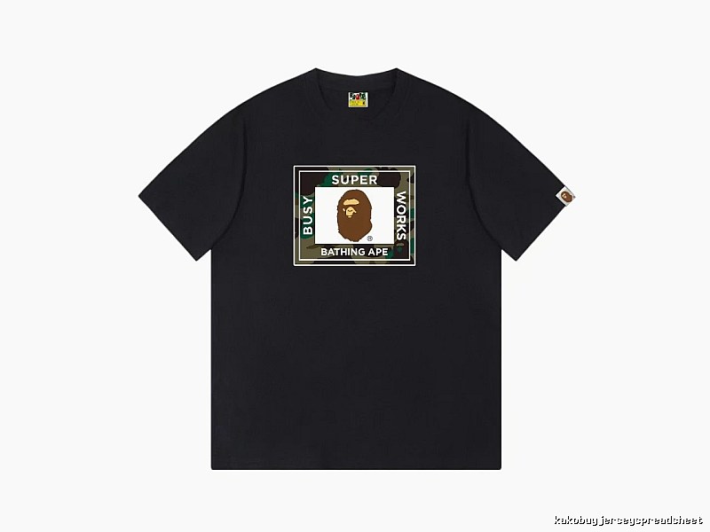 Black T-shirt with Bape ape head print