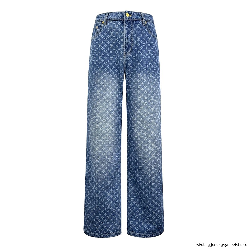 Blue Monogram Knit Pants by CELINE
