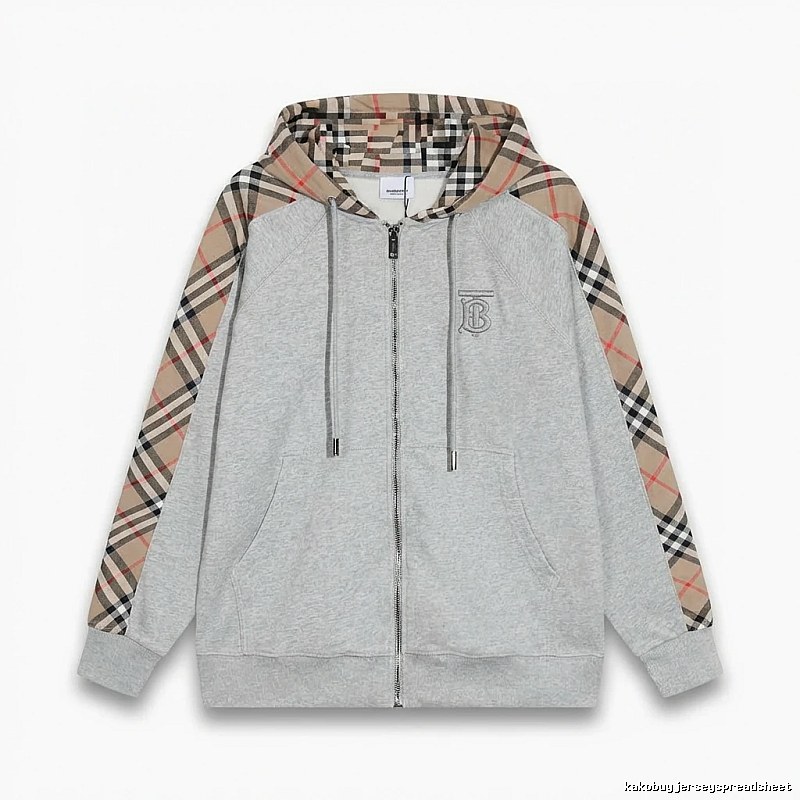 Burberry checkered casual style grey coat