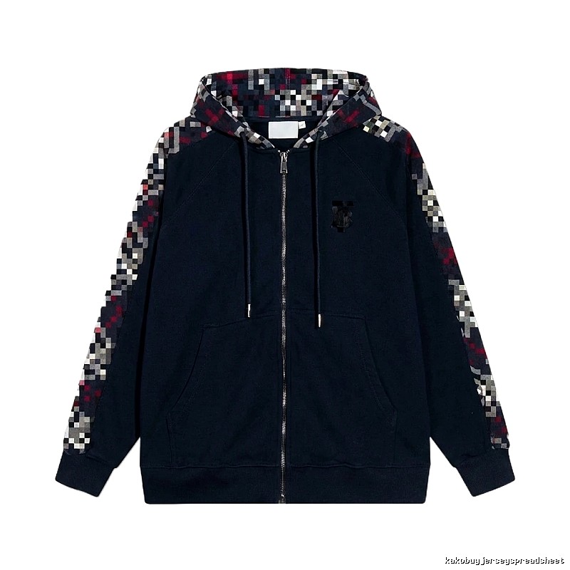 Burberry checkered fashion black coat