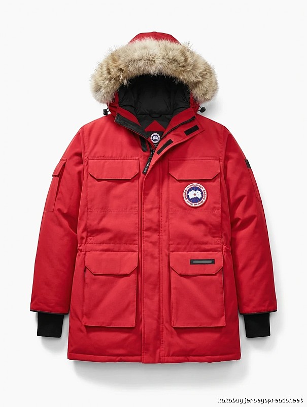 Canada Goose Expedition series red down jacket.