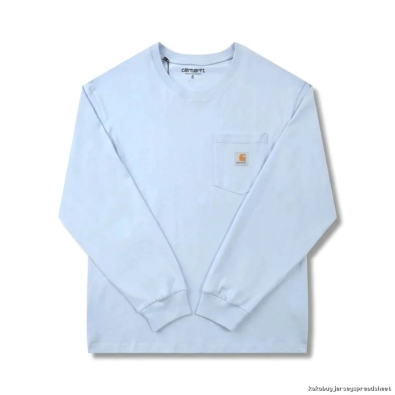 Carhartt basic simple style light blue long-sleeved