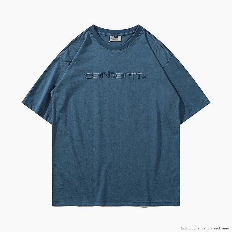 Carhartt Daily Logo T-shirt Light Blue Subtle for City Outfits